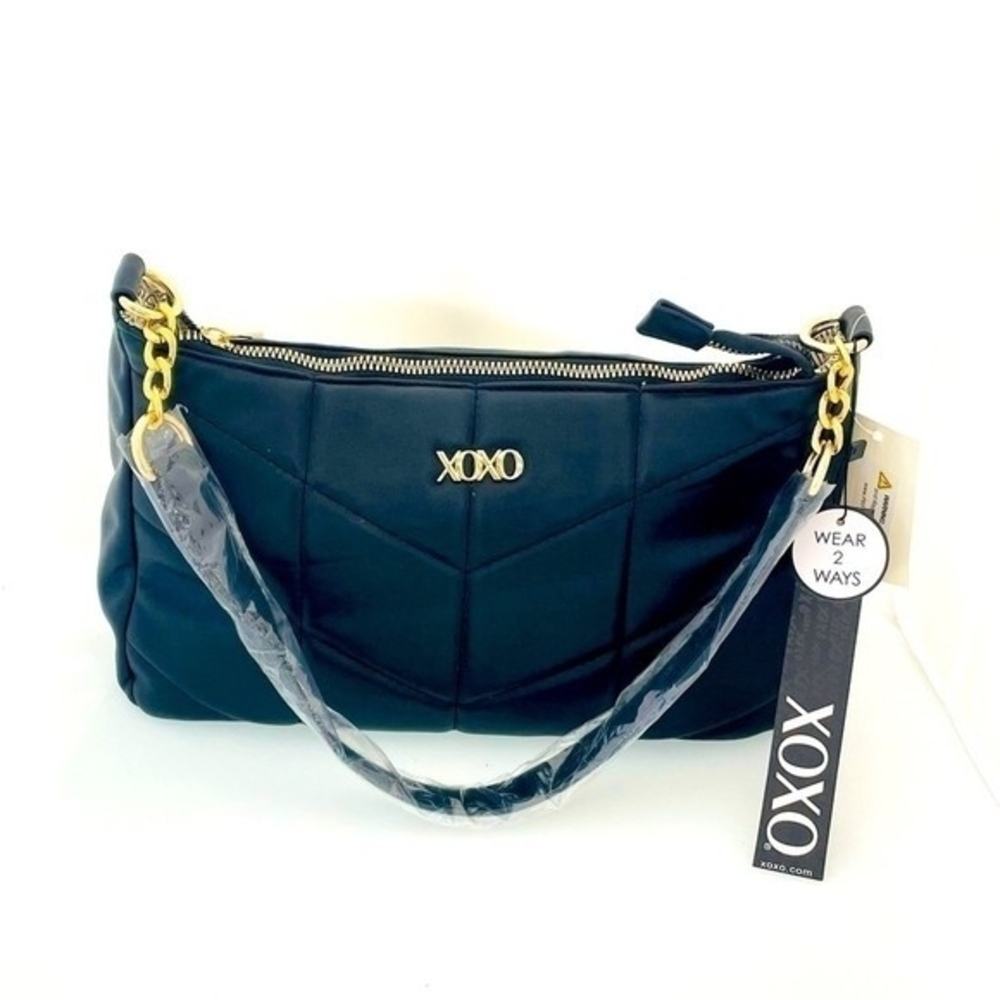 XOXO Vegan Leather 2-Way Tote Purse Handbag Compact Stylish NWT - Picture 4 of 6